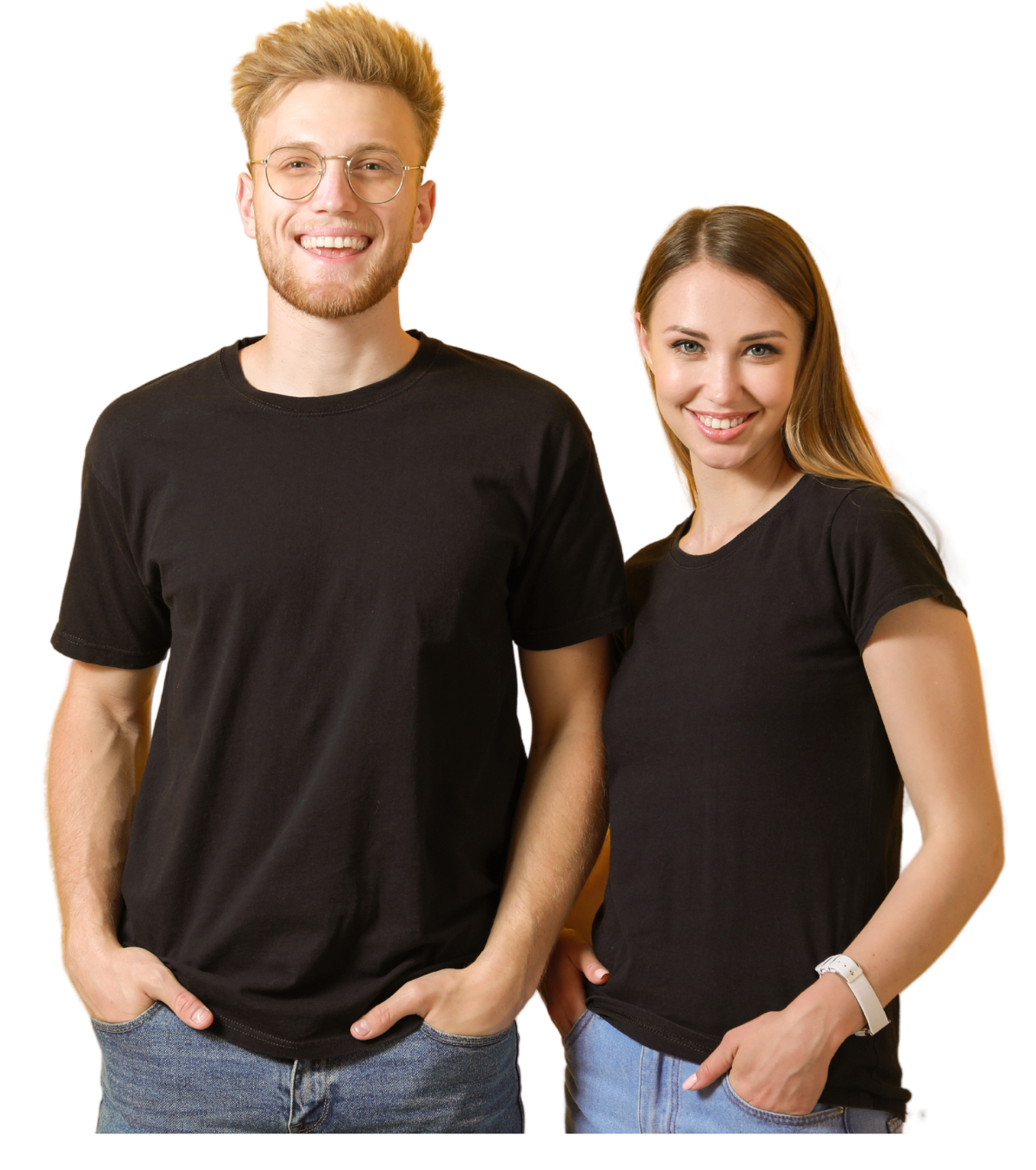 Happy couple creating a prenuptial agreement